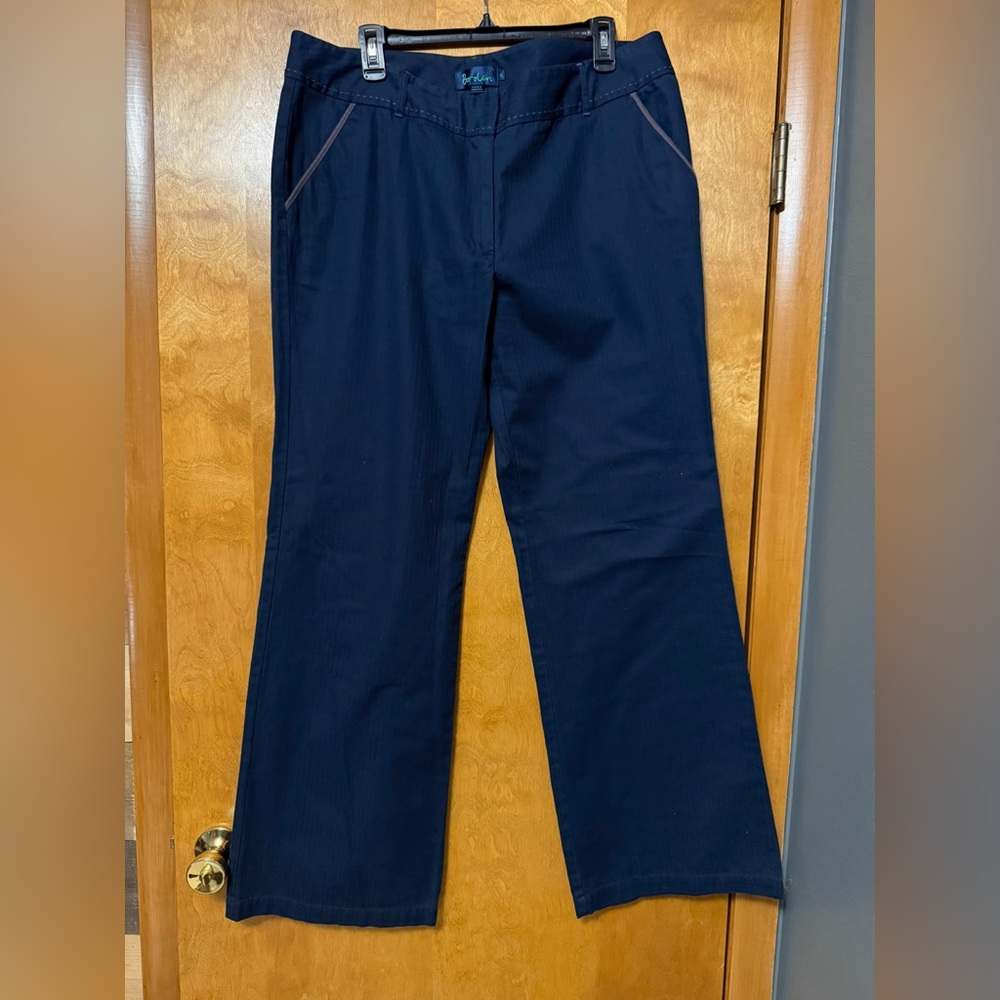 Boden Navy Pants with Contrast Piping sz 18L